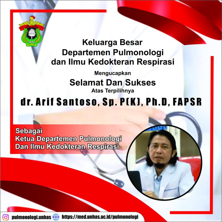 Ketua Departemen Pulmonologi dan Kedokteran Respirasi FK Unhas